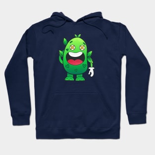 Greeny Doodle Character Hoodie